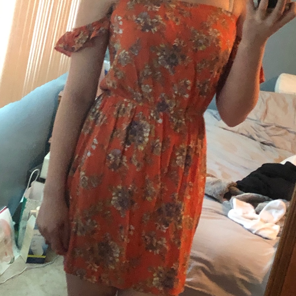 Orange floral American Eagle Sundress